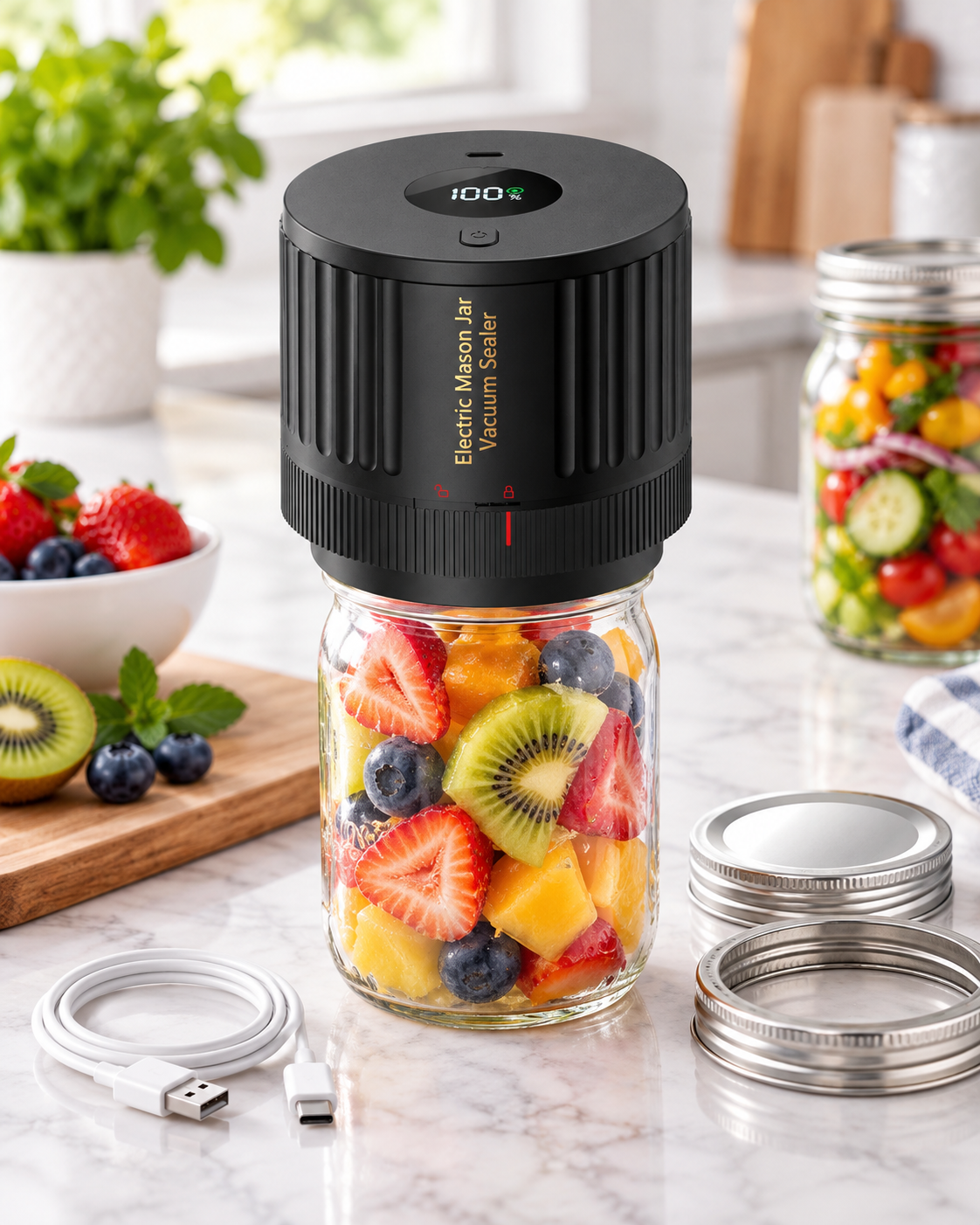 Electric Mason Jar Vacuum Sealer Kit